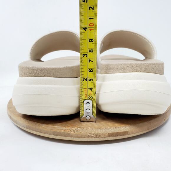 REEF Sandals Womens 10 Cushion Bondi Bay‎ Comfort Slide Platform Off White Shoes - Picture 9 of 13